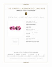 3.17 Ct.Tw.Total Carat Weight Pink Topaz Pair from Japan Scan Report