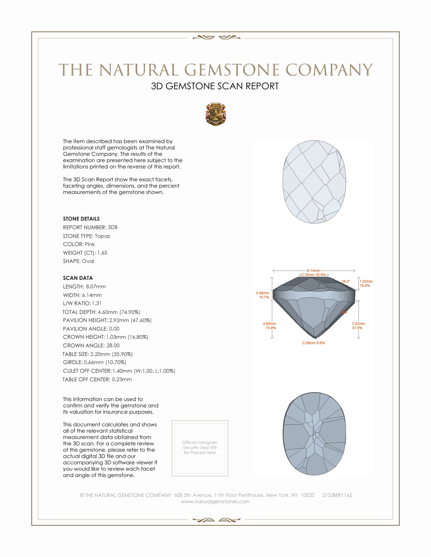 3.17 Ct.Tw. Topaz Pair from Japan