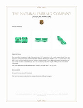 2.62 Ct.Tw.Total Carat Weight Emerald Pair from Colombia Appraisal