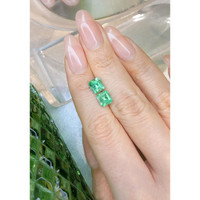 2.62 Ct.Tw.Total Carat Weight Emerald Pair from Colombia Life Style