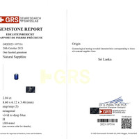 4.28&nbsp;Ct.Tw.Total Carat Weight Blue Sapphire Pair from Ceylon (Sri Lanka) Scan Report