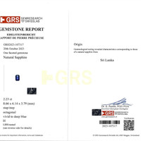 4.28&nbsp;Ct.Tw.Total Carat Weight Blue Sapphire Pair from Ceylon (Sri Lanka) Scan Report
