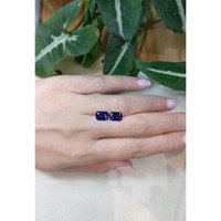 4.28&nbsp;Ct.Tw.Total Carat Weight Blue Sapphire Pair from Ceylon (Sri Lanka) Life Style