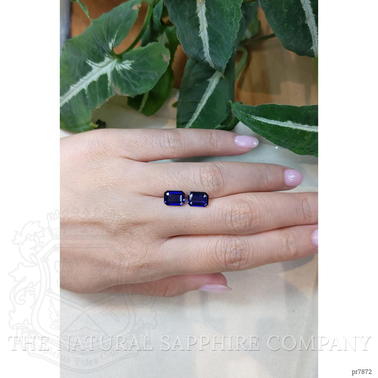 4.28 Ct.Tw. Blue Sapphire Pair from Ceylon (Sri Lanka)