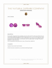 0.49 Ct.Tw.Total Carat Weight Purplish Pink Sapphire Pair from Ceylon (Sri Lanka) Appraisal