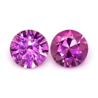0.49&nbsp;Ct.Tw.Total Carat Weight Purplish Pink Sapphire Pair from Ceylon (Sri Lanka) Video