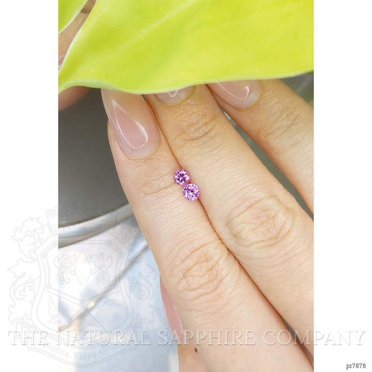 0.49 Ct.Tw. Purplish Pink Sapphire Pair from Ceylon (Sri Lanka)