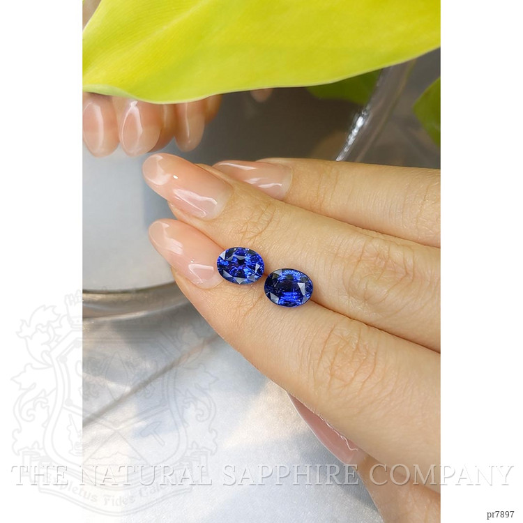 5.77 Ct.Tw. Blue Sapphire Pair from Ceylon (Sri Lanka)