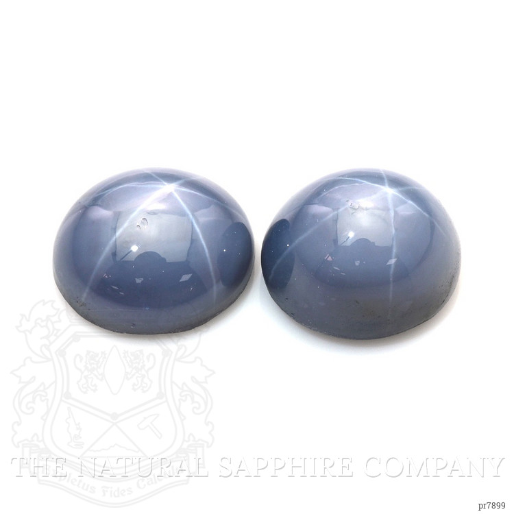 10.62 Ct.Tw. Blue Star Sapphire Pair from Ceylon (Sri Lanka)