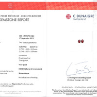 2.12 Ct.Tw.Total Carat Weight Ruby Pair from Mozambique Scan Report