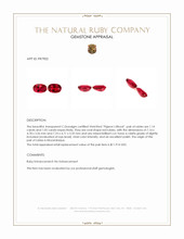 2.19 Ct.Tw.Total Carat Weight Ruby Pair from Mozambique Appraisal