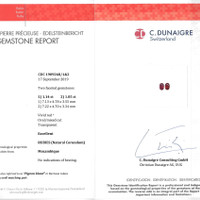 2.19 Ct.Tw.Total Carat Weight Ruby Pair from Mozambique Scan Report