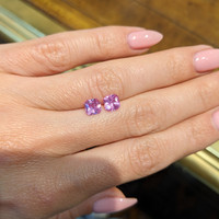 1.81&nbsp;Ct.Tw.Total Carat Weight Pink Sapphire Pair from Ceylon (Sri Lanka) Life Style