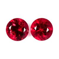 0.57 Ct.Tw. Round Ruby Pair