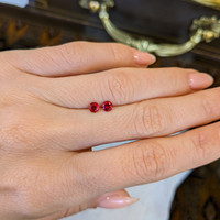 0.57 Ct.Tw.Total Carat Weight Ruby Pair from Mozambique Life Style