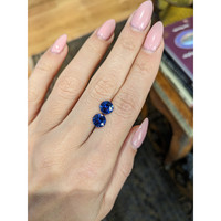 3.07&nbsp;Ct.Tw.Total Carat Weight Blue Sapphire Pair from Ceylon (Sri Lanka) Life Style