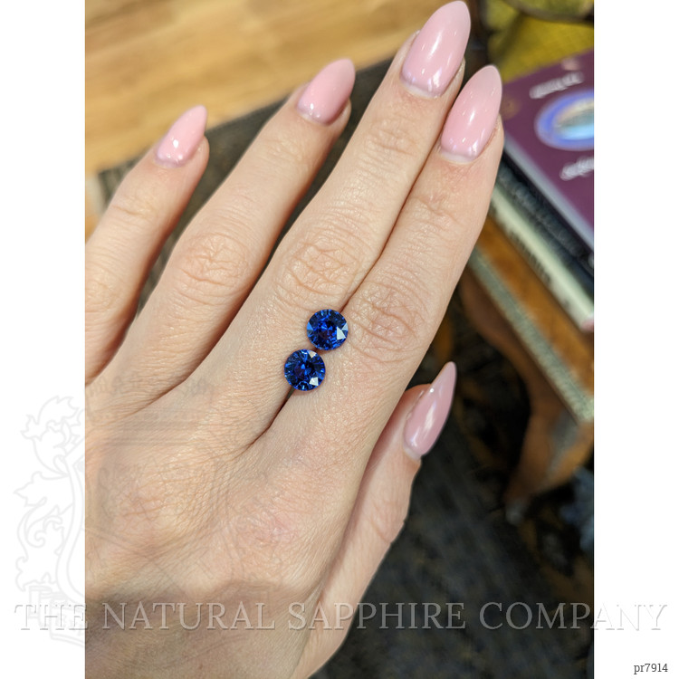 3.07 Ct.Tw. Blue Sapphire Pair from Ceylon (Sri Lanka)