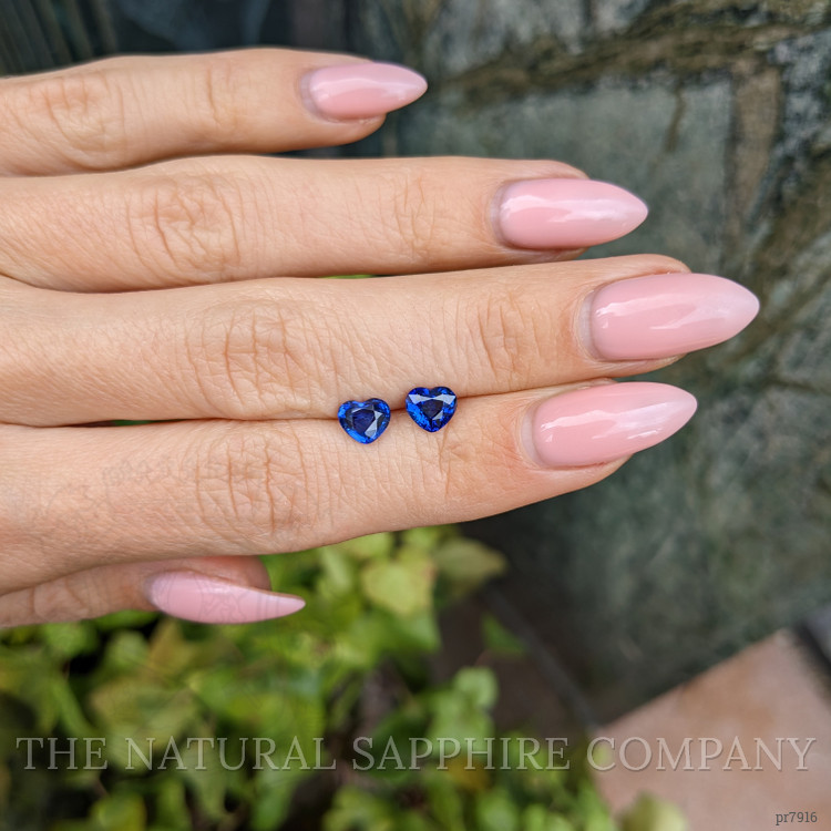 1.50 Ct.Tw. Blue Sapphire Pair from Ceylon (Sri Lanka)