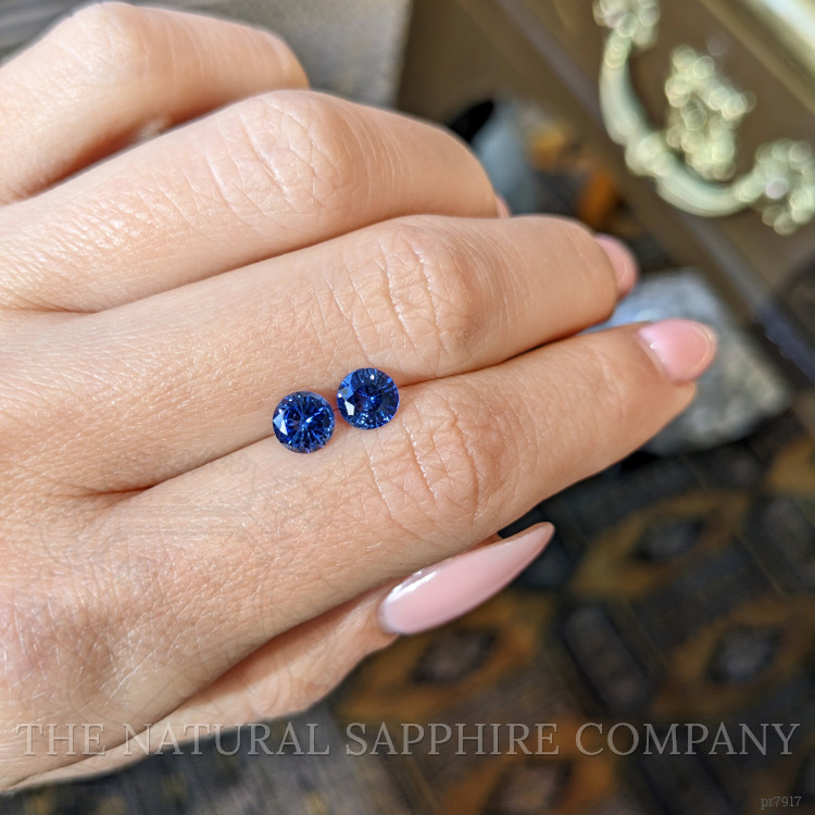1.59 Ct.Tw. Blue Sapphire Pair from Ceylon (Sri Lanka)