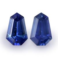 1.35&nbsp;Ct.Tw.Total Carat Weight Blue Sapphire Pair from Ceylon (Sri Lanka) Video