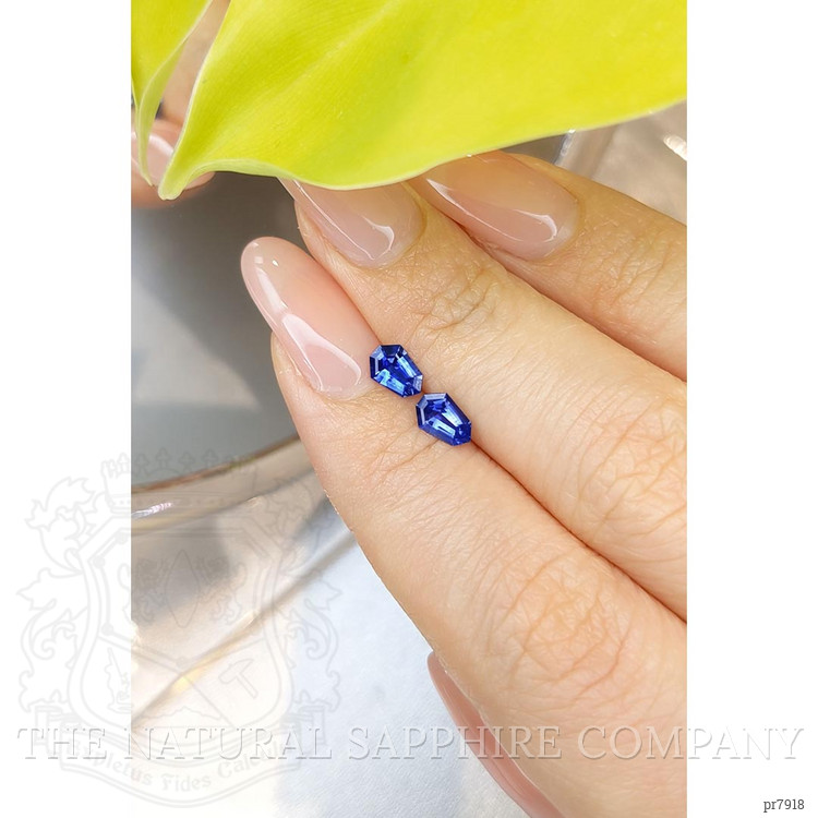 1.35 Ct.Tw. Blue Sapphire Pair from Ceylon (Sri Lanka)