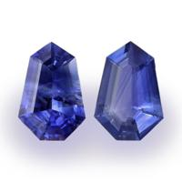 1.31&nbsp;Ct.Tw.Total Carat Weight Blue Sapphire Pair from Ceylon (Sri Lanka) Video