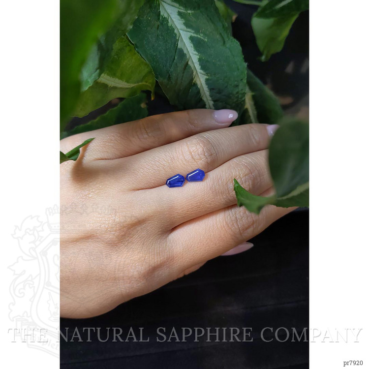 1.45 Ct.Tw. Blue Sapphire Pair from Ceylon (Sri Lanka)