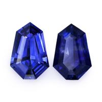 1.30&nbsp;Ct.Tw.Total Carat Weight Blue Sapphire Pair from Ceylon (Sri Lanka) Video
