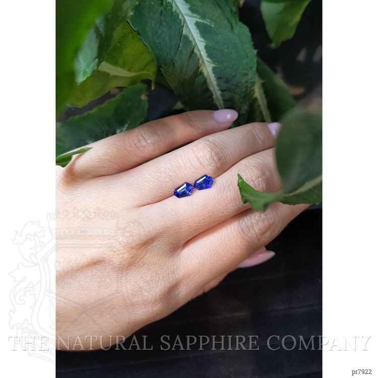 1.30 Ct.Tw. Blue Sapphire Pair from Ceylon (Sri Lanka)