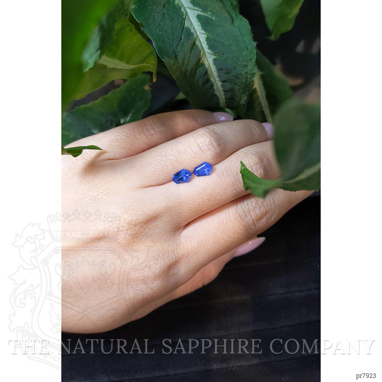 1.72 Ct.Tw. Blue Sapphire Pair from Ceylon (Sri Lanka)