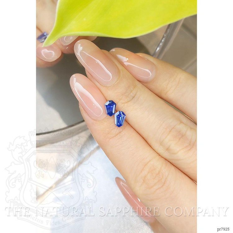 1.07 Ct.Tw. Blue Sapphire Pair from Ceylon (Sri Lanka)