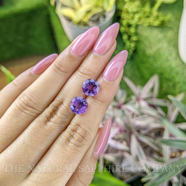 4.29 Ct.Tw. Amethyst Pair from Brazil