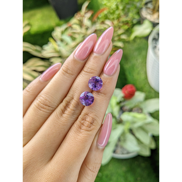 4.98 Ct.Tw. Amethyst Pair from Brazil