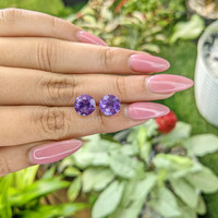 4.98 Ct.Tw.Total Carat Weight Amethyst Pair from Brazil Life Style