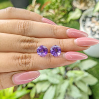 5.01 Ct.Tw.Total Carat Weight Amethyst Pair from Brazil Life Style