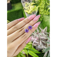 4.59 Ct.Tw.Total Carat Weight Amethyst Pair from Brazil Life Style