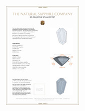 1.50 Ct.Tw.Total Carat Weight Blue Sapphire Pair from Ceylon (Sri Lanka) 3 D Scan Report