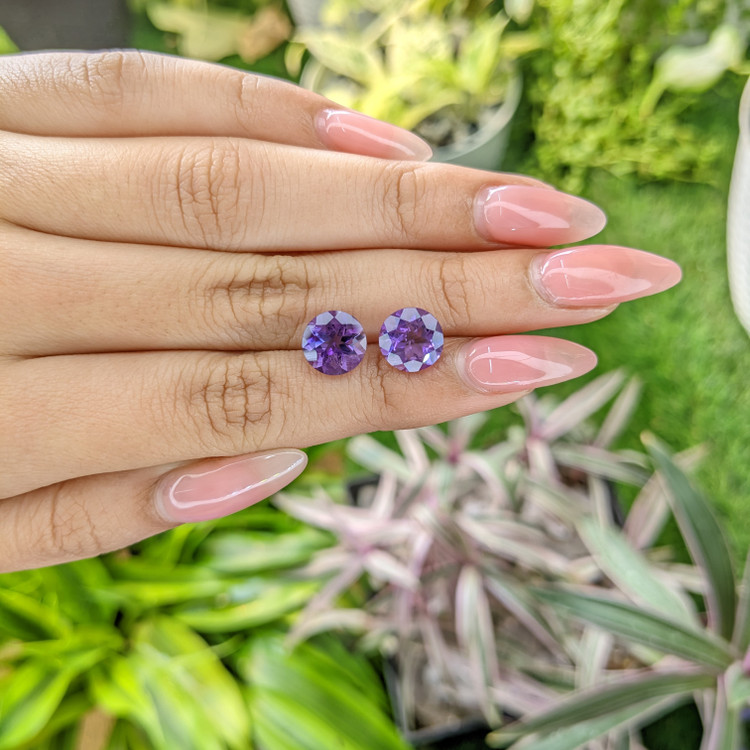 4.51 Ct.Tw. Amethyst Pair from Brazil