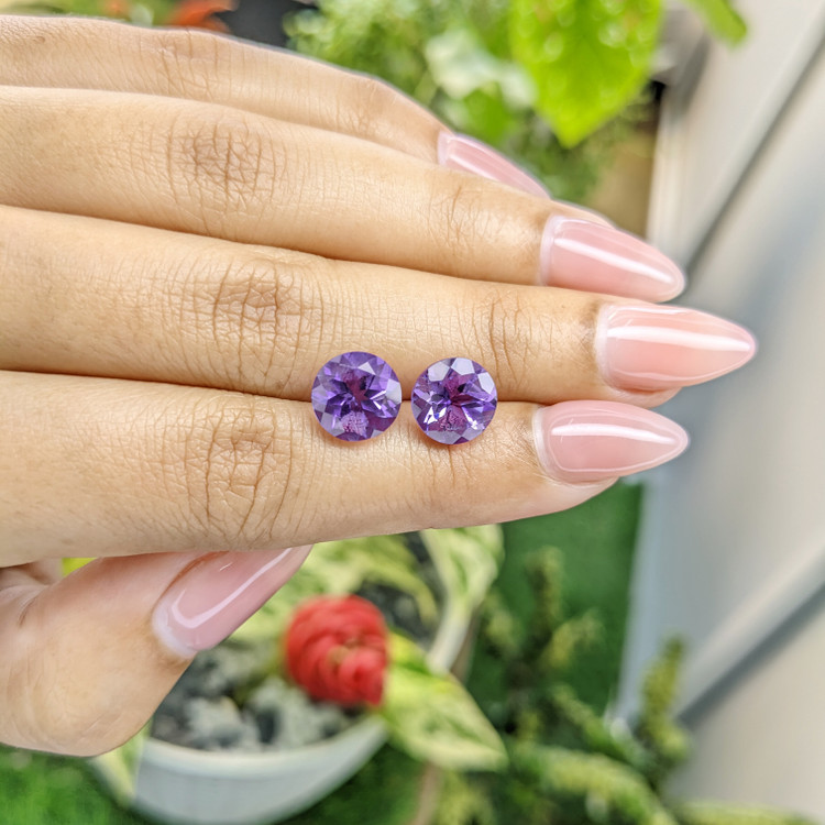 5.15 Ct.Tw. Amethyst Pair from Brazil