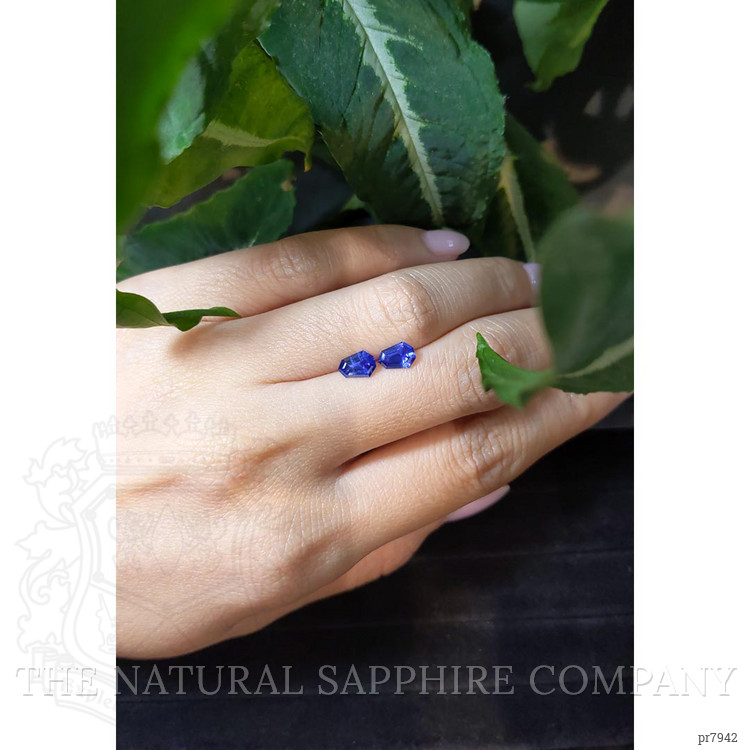 1.34 Ct.Tw. Blue Sapphire Pair from Ceylon (Sri Lanka)