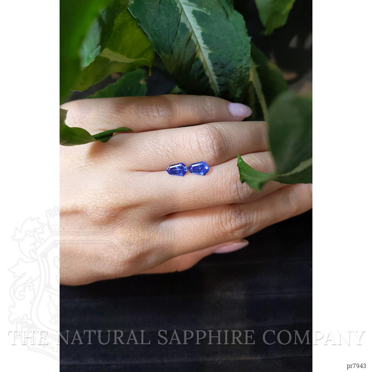 1.24 Ct.Tw. Blue Sapphire Pair from Ceylon (Sri Lanka)