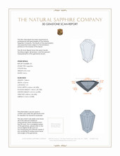 1.24 Ct.Tw.Total Carat Weight Blue Sapphire Pair from Ceylon (Sri Lanka) 3 D Scan Report