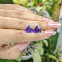 5.08 Ct.Tw.Total Carat Weight Amethyst Pair from Brazil Life Style