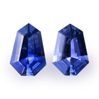 1.23&nbsp;Ct.Tw.Total Carat Weight Blue Sapphire Pair from Ceylon (Sri Lanka) Video