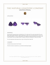 5.53 Ct.Tw.Total Carat Weight Purple Amethyst Pair from Ceylon (Sri Lanka) Appraisal