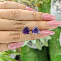 5.53&nbsp;Ct.Tw.Total Carat Weight Amethyst Pair from Ceylon (Sri Lanka) Life Style