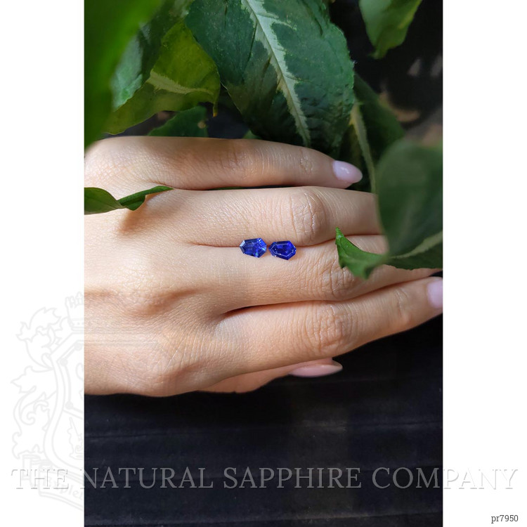 1.53 Ct.Tw. Blue Sapphire Pair from Ceylon (Sri Lanka)