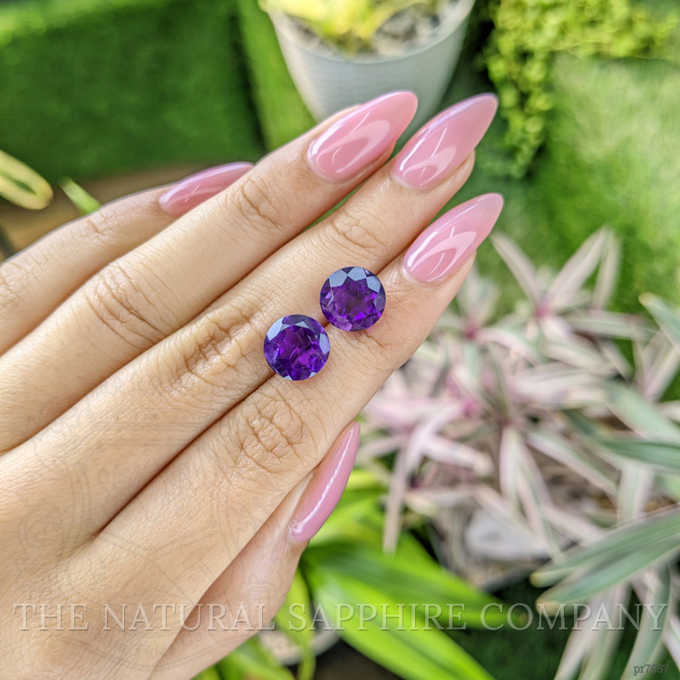 6.84 Ct.Tw. Amethyst Pair from Brazil