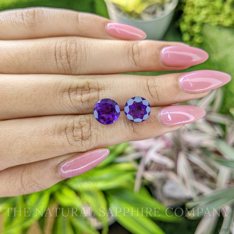 6.84 Ct.Tw. Amethyst Pair from Brazil