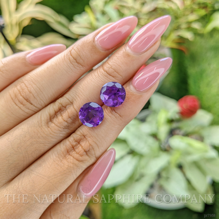6.69 Ct.Tw. Amethyst Pair from Brazil